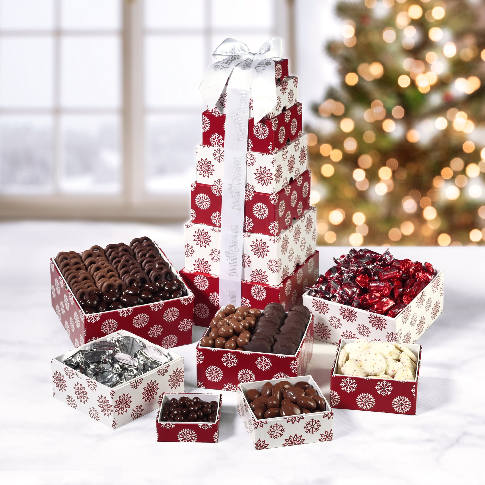 Fathers Day: Red or white wine with Ferrero Rocher. $40 | Chocolate tree,  Ferrero rocher tree, Gifts